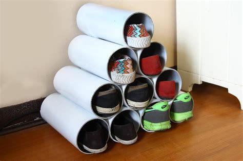 DIY PVC Pipe Shoe Rack Tutorial