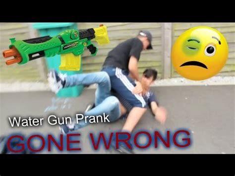 Water gun prank GONE WRONG (fight) - YouTube