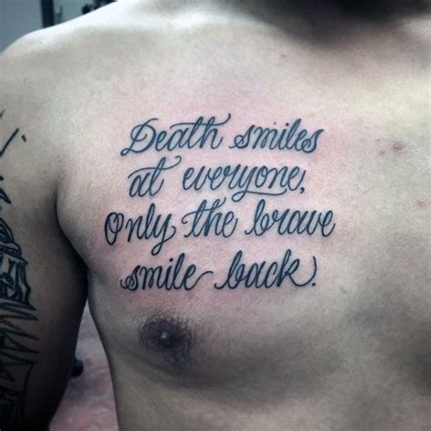 Chest Quote Tattoos Designs, Ideas and Meaning - Tattoos For You