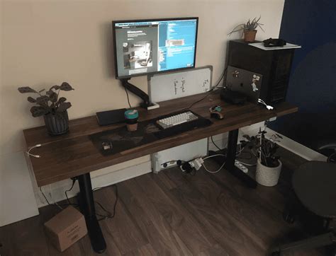 IKEA Standing Desk + Karlby Counter Top = Perfect Desk | thedeployguy