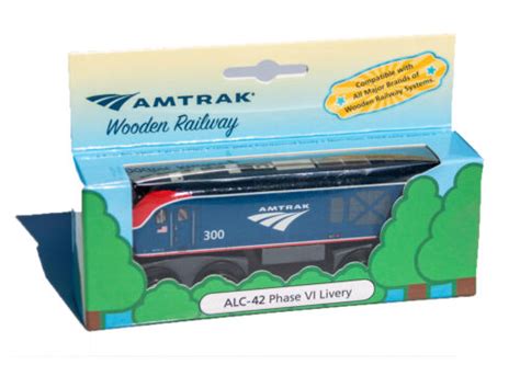 Amtrak PHASE VI ALC-42 Siemens Charger Wooden Train Locomotive #300 ...