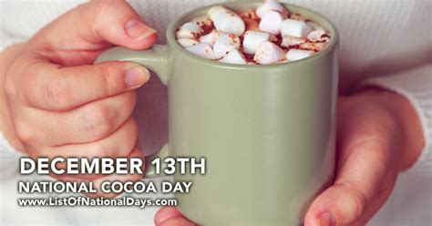 NATIONAL COCOA DAY - List Of National Days