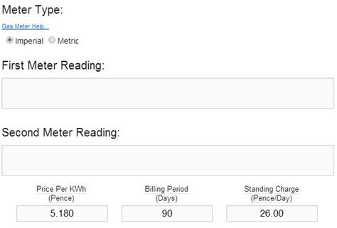 Gas Bill Calculation Help