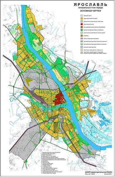 General Plan of Yaroslavl 2008 | Yaroslavl, Map, World map