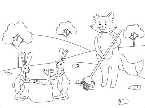 Birthday Rabbit Coloring Page - Free Printable Coloring Pages for Kids