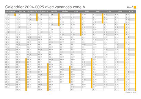 Calendrier Des Vacances 2024 2025 - Image to u