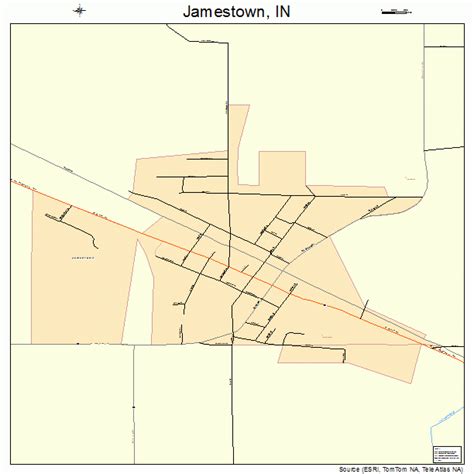 Jamestown Indiana Street Map 1837692