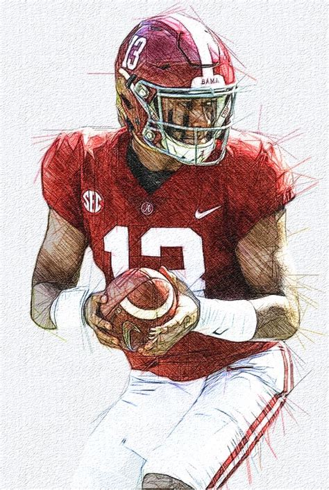 Tua Tagovailoa - Alabama QB | College football art, Football illustration, Sec football