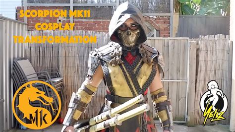 MORTAL KOMBAT | MK11 Scorpion Cosplay Transformation | JUST YELIZ - YouTube