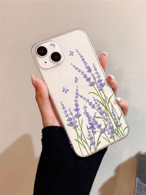 Lavender Painted Clear Phone Case in 2023 | Phone case diy paint, Floral phone case, Diy phone case