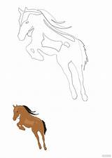 Horse Jumping Coloring Page In PDF  Download Templatenet sketch template