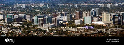 aerial photograph San Jose skyline, Santa Clara county, California Stock Photo, Royalty Free ...