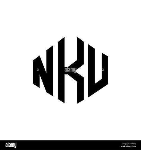 NKU letter logo design with polygon shape. NKU polygon and cube shape ...