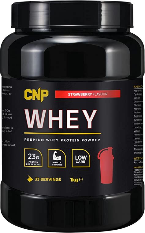 CNP Pro Whey Protein Powder - Strawberry 1kg : Amazon.co.uk: Health ...