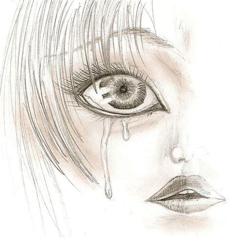 Crying Eye Drawing by Darryl Redfern