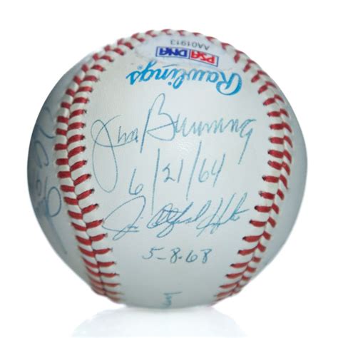 Perfect Game Pitchers Signed Oal Baseball Auction