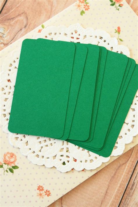 Dark Green 50pc handmade blank Business Cards | Etsy