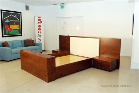 classic design: Custom Walnut Bed, Base & Nightstands