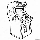 Retro 80s Arcade Game Coloring Page 73745 58391 sketch template