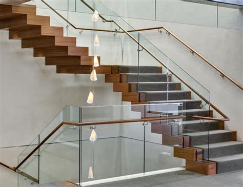 Floating Spiral Staircase with Glass Railing Increases Natural Light | SC Railing Company ...