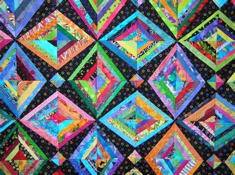 Quilts By Holly: Bright scrappy string quilt