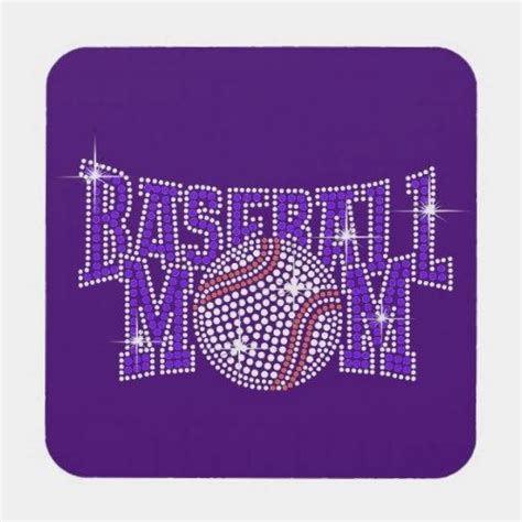 Diamond Bling Word Art, Baseball Mom Beverage Coaster | Diamond bling, Bling gifts, Drink coasters