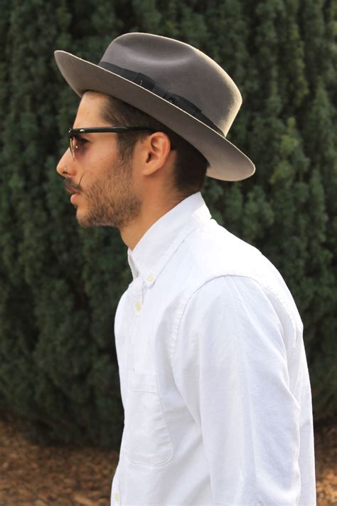This grey wide-brim fedora is LITERALLY the perfect staple for any man's wardrobe. | Mens hats ...