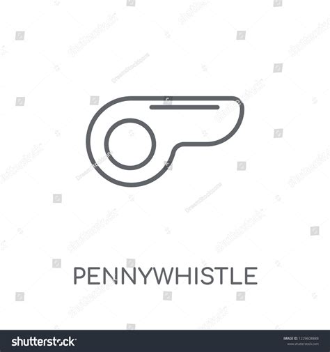 Pennywhistle Linear Icon Modern Outline Pennywhistle Stock Vector ...