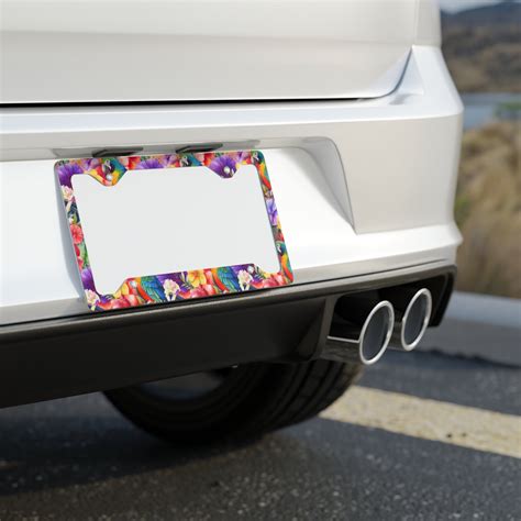 Hawaii License Plate Frame Retro Hibiscus Metal License Frame Tropical ...