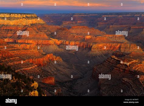 Grand Canyon at sunrise, South Rim, Grand Canyon National Park, Arizona, USA, December 2012 ...