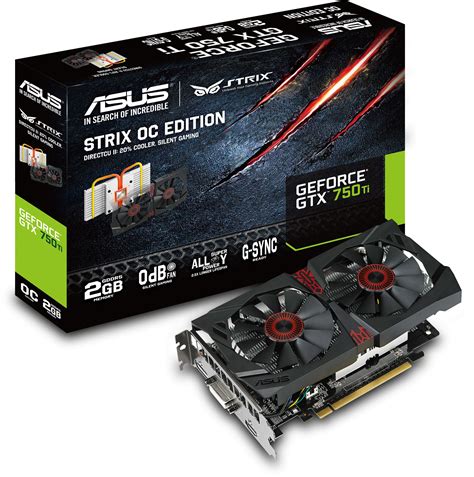 GeForce STRIX GTX 750 Ti OC 2GB GDDR5 Semi-fanless Graphics Card