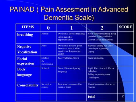 Pain Scale For Dementia