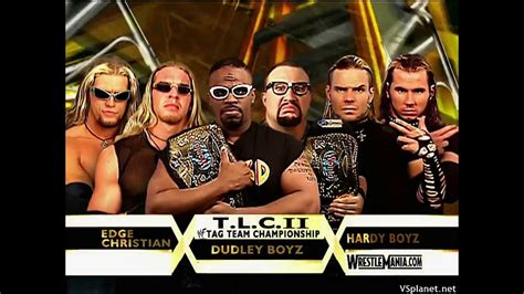 Hardy Boyz vs Dudley Boyz vs Edge & Christian - TLC Match - WrestleMania 17 - Highlights - YouTube