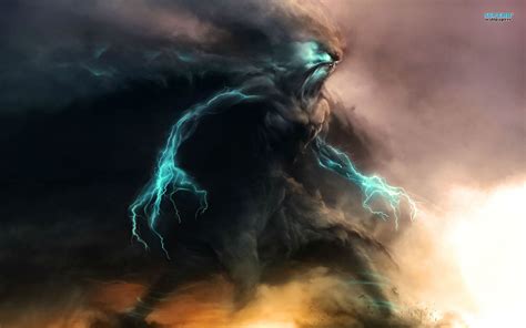 Storm monster wallpaper | Digital wallpaper, Fantasy art, Fantasy