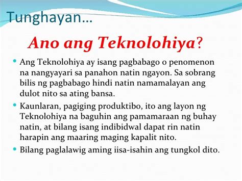 Pagbabago Sa Teknolohiya Halimbawa - teknogaeri