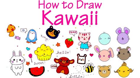 How to Draw Cute (KAWAII) Characters - YouTube