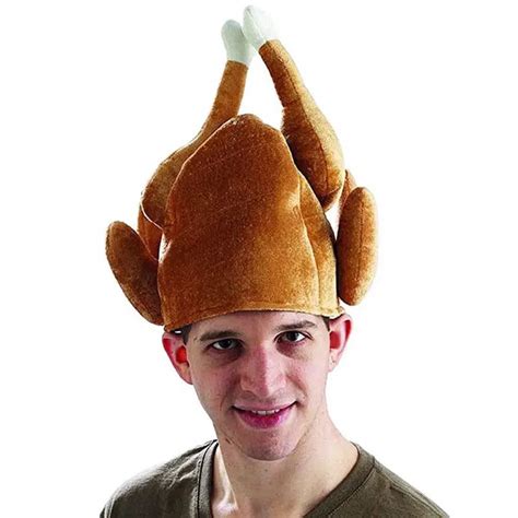 2018 Newest Hot Adult Plush Roasted Turkey Hat Christmas Dinner Chef ...