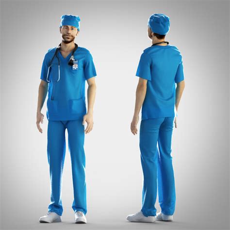 3d model surgeon outfit