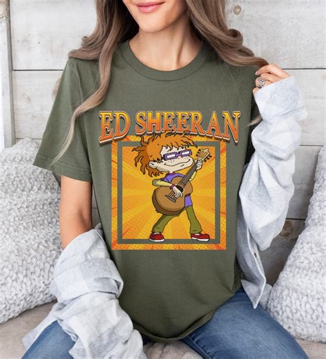 Ed Sheeran Tour Shirt Chuckie Finster T-shirt Rugrats Thinking Out Loud Shirts Concert Merch ...