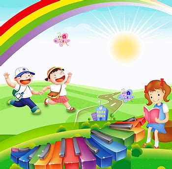 3D Cartoon Painting Play School Wall Kids Room loversiq HD wallpaper | Pxfuel