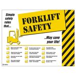 Forklift Safety Posters - Operation - Inspection - Dangers - Safety