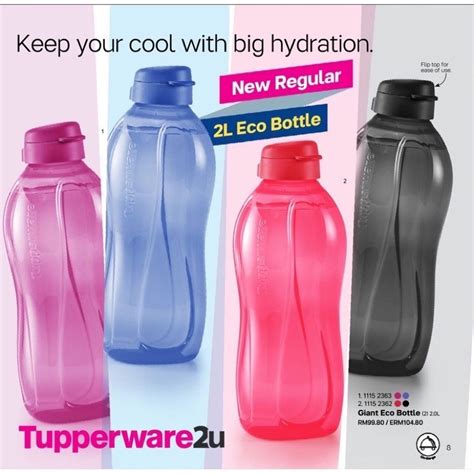 Giant Eco Bottle (2) 2.0L | Tupperware Plus