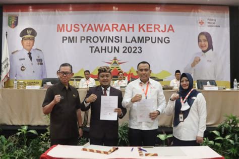 Musyawarah Kerja PMI Lampung, Dilakukan Kick Off JUMBARA PMR Tingkat Nasional IX Tahun 2023 ...