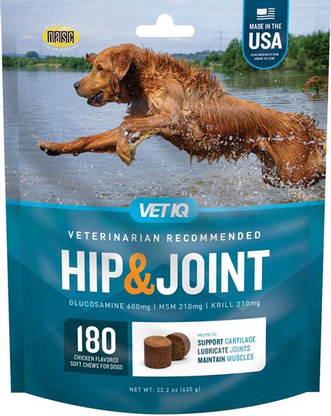 VETIQ Maximum Strength Hip & Joint Soft Chew Joint Supplement for Dogs ...