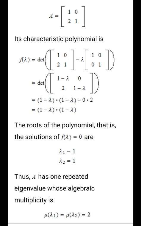 Algebric multiplicity