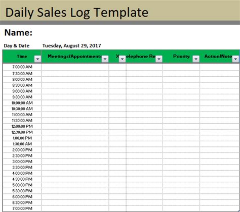 the daily sales log is shown in this screenshote, it shows that there are many