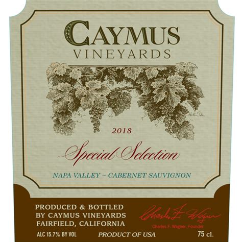 Caymus Vineyards Special Selection Cabernet Sauvignon 2018 - Nicholas Wines