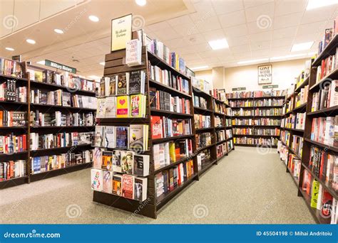 Bookshelves In A Barnes & Noble Bookstore Editorial Stock Photo - Image ...