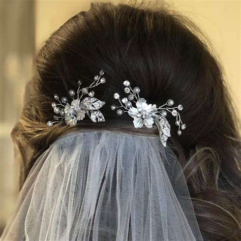 Silver Hair Pins Hair Pins Bridal Hair Pins Wedding Hair - Etsy