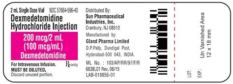 Dexmedetomidine Hydrochloride Injection - FDA prescribing information ...